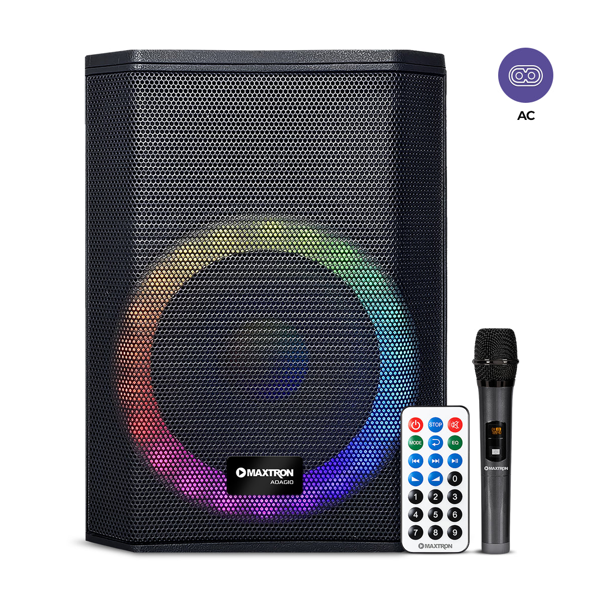 Parlante Portátil Recargable RGB Adagio MX304