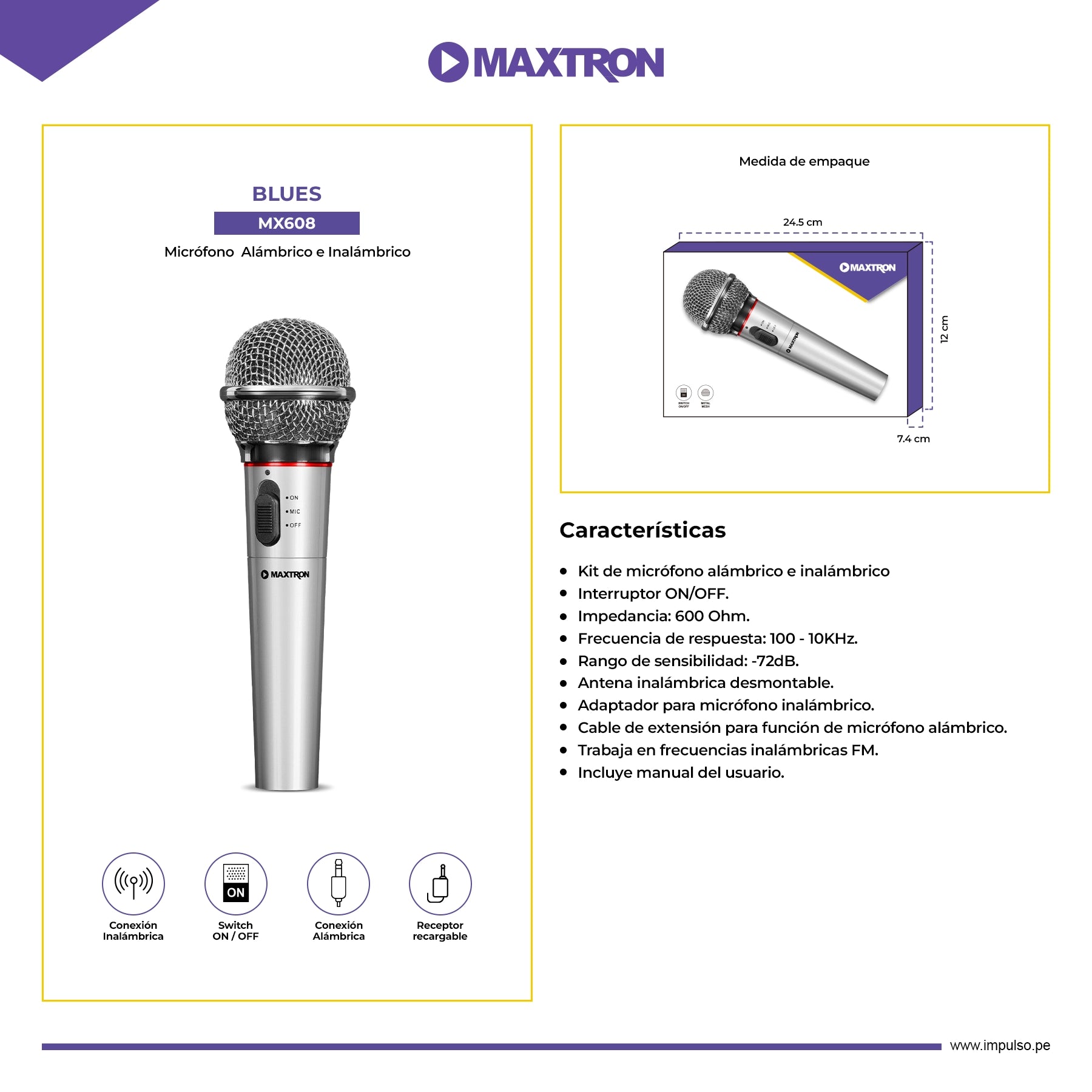 Micrófono Alámbrico/Inalámbrico Beats Aluminium MX600