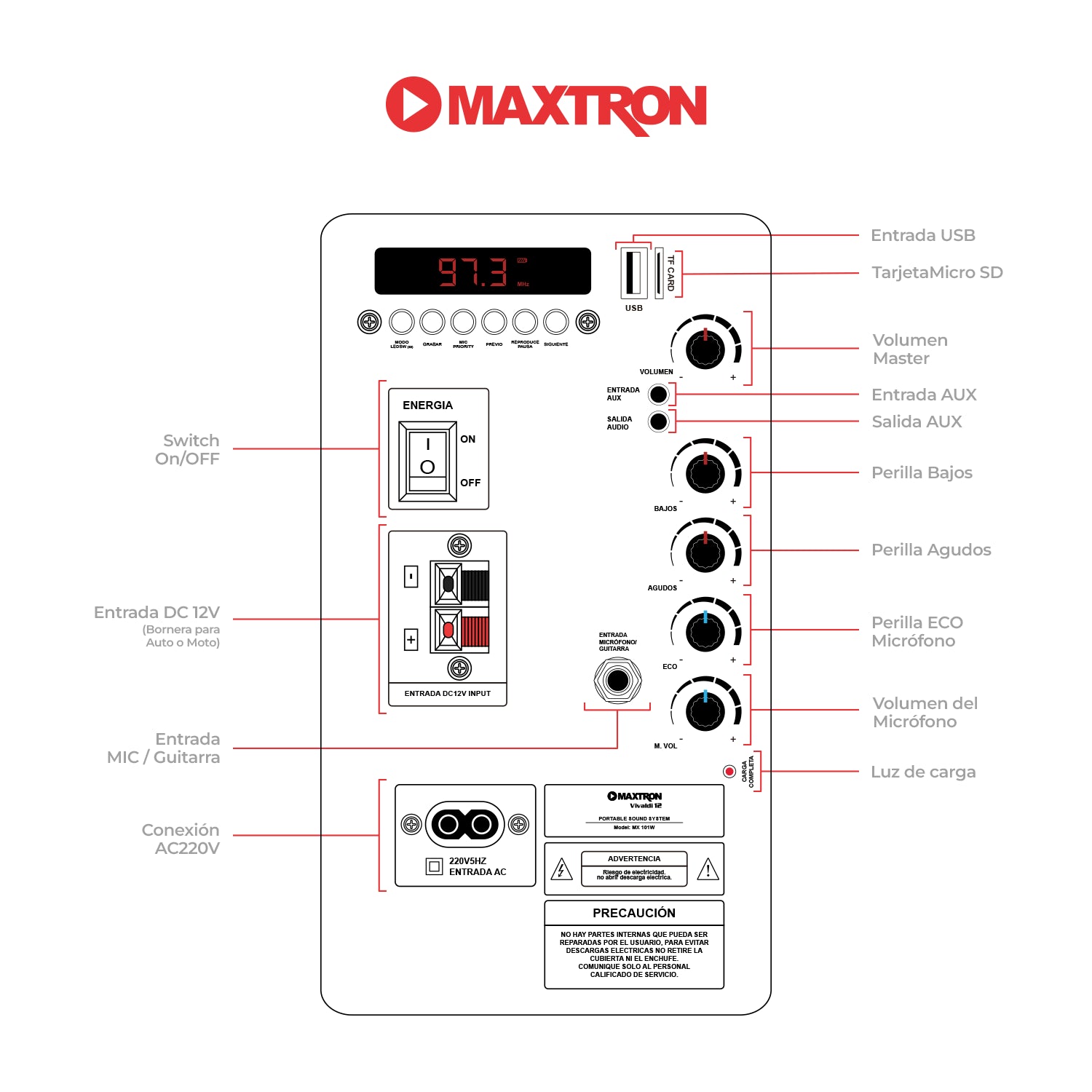 Roller RGB Vivaldi 12" MX112