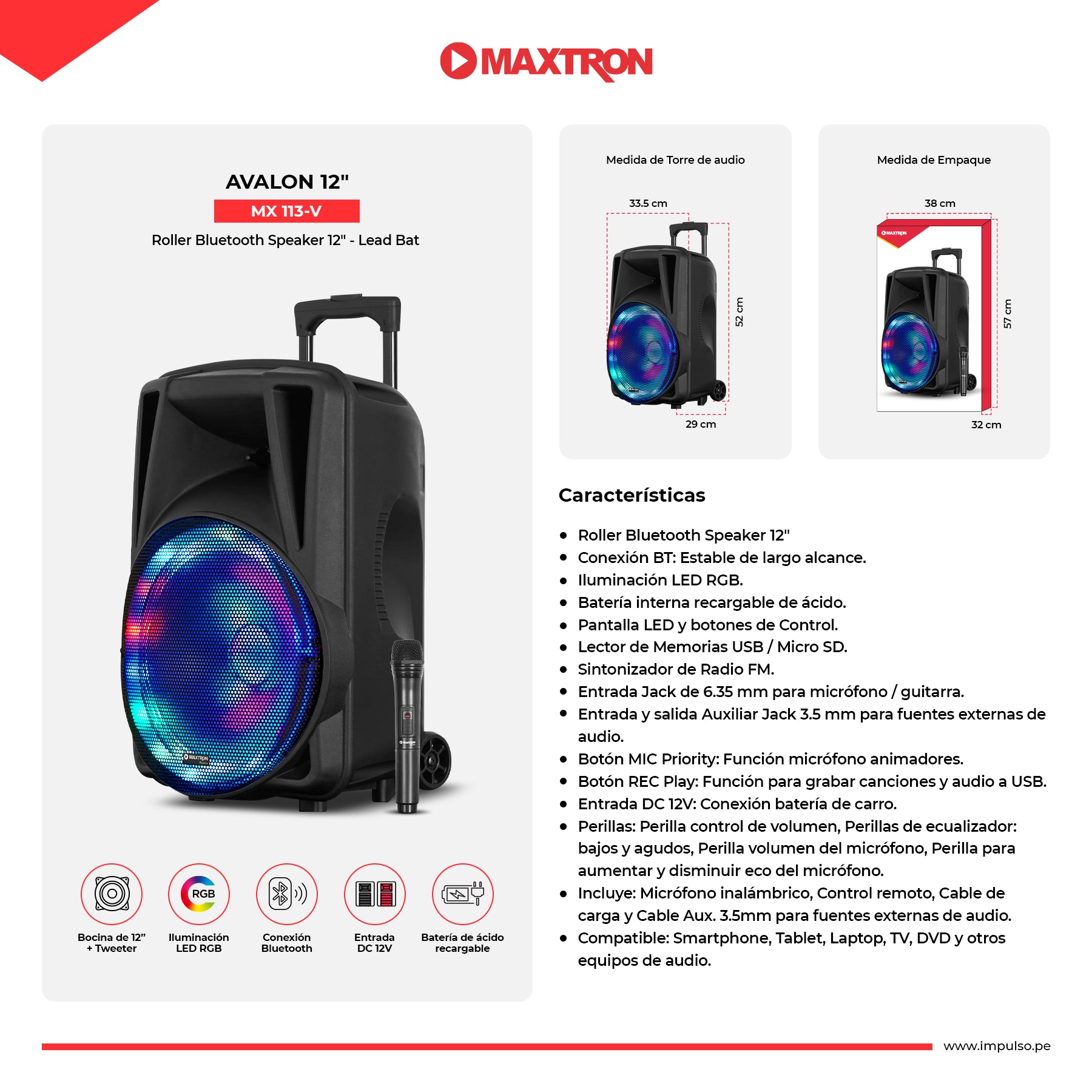 Roller RGB Avalon 12" MX113-V