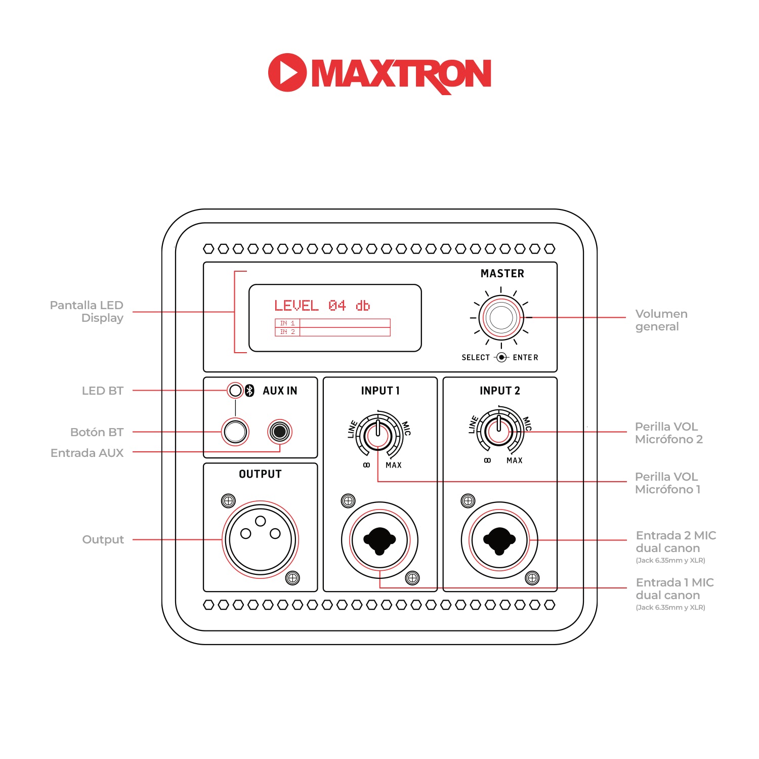 Parlante Semi-Profesional 15" Evolution Pro Max MX3000PRO